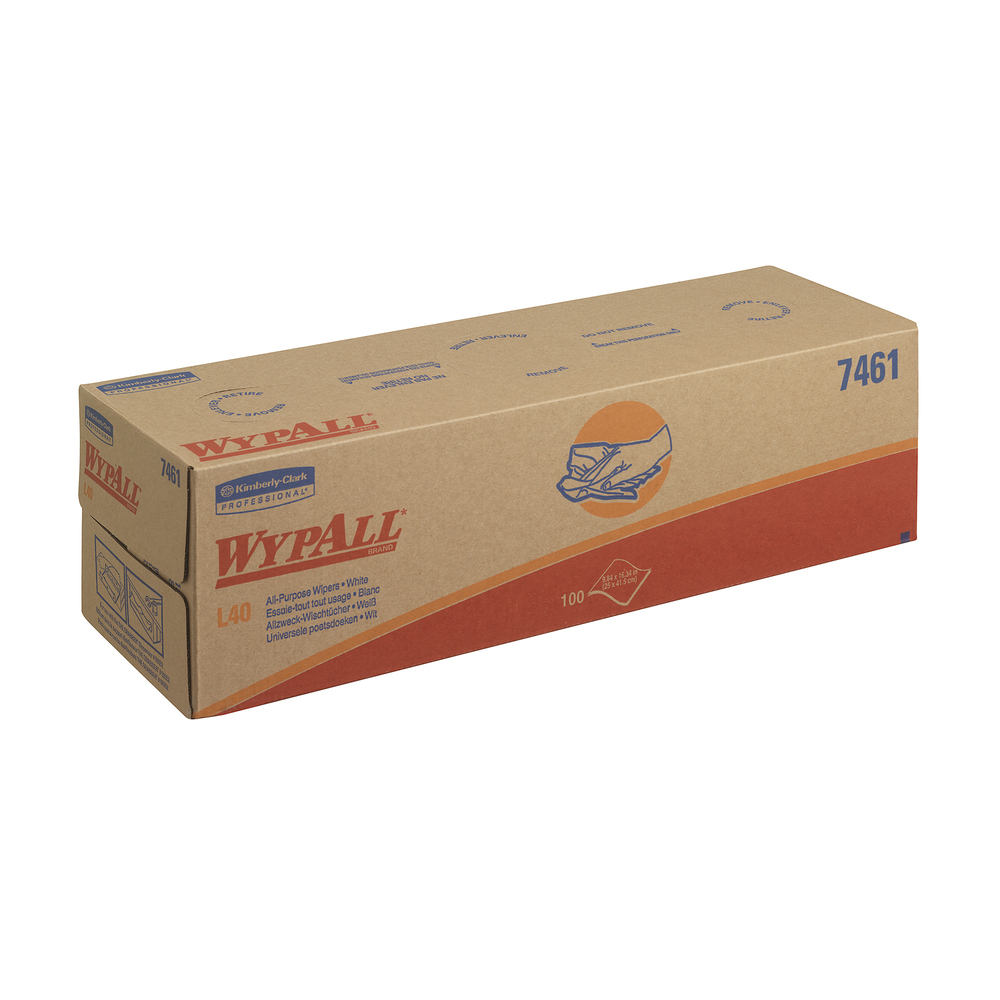 WypAll® L40 Wischtücher in der Zupfbox 7461 - 8 Boxen mit je 100 Tüchern = insgesamt 800 - 7461