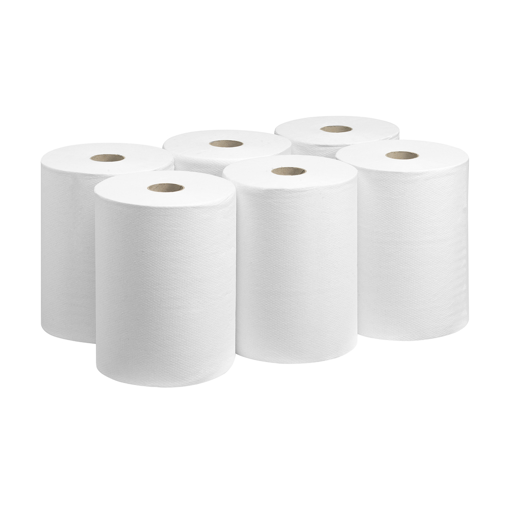 Kleenex® Slimroll™-Handtücher 6787 – 6 x 100 m lange, weiße, 1-lagige Rollen - 6787