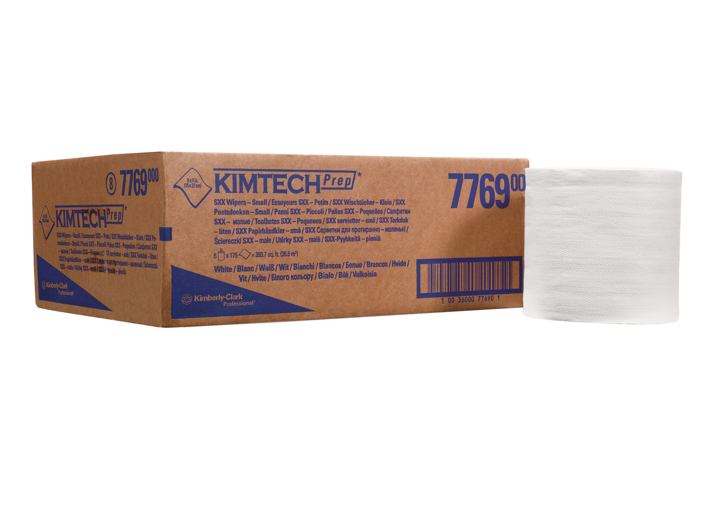Kimtech® Wettask™ SXX Wischtücher 7769 - 175 weiße Tücher pro Packung (Karton enthält 6 Packungen) - 7769