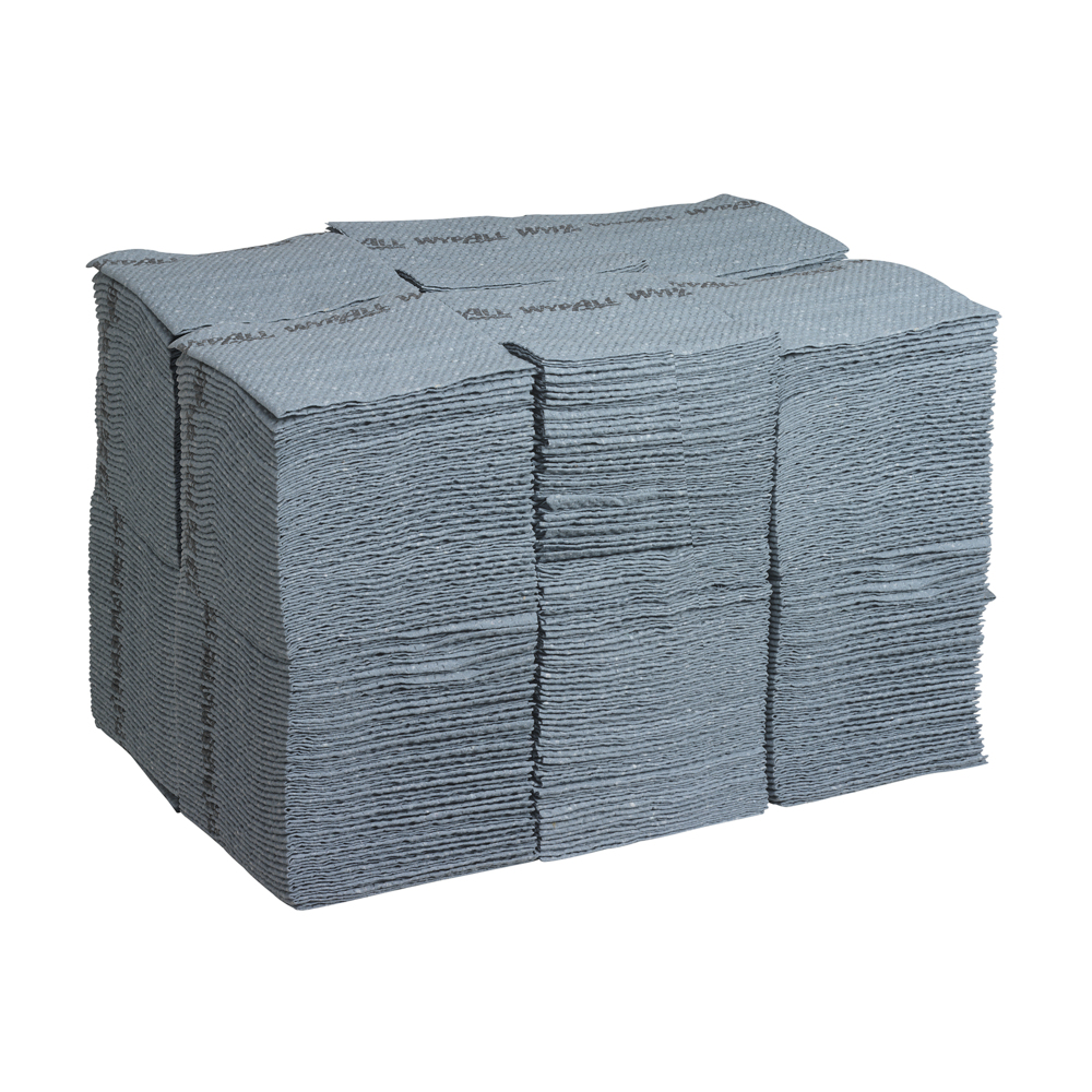 WypAll® ForceMax Industrie-Wischtücher, 7569. 1 Box mit 480 grauen, 1-lagigen Tüchern (Gesamtanzahl 480)