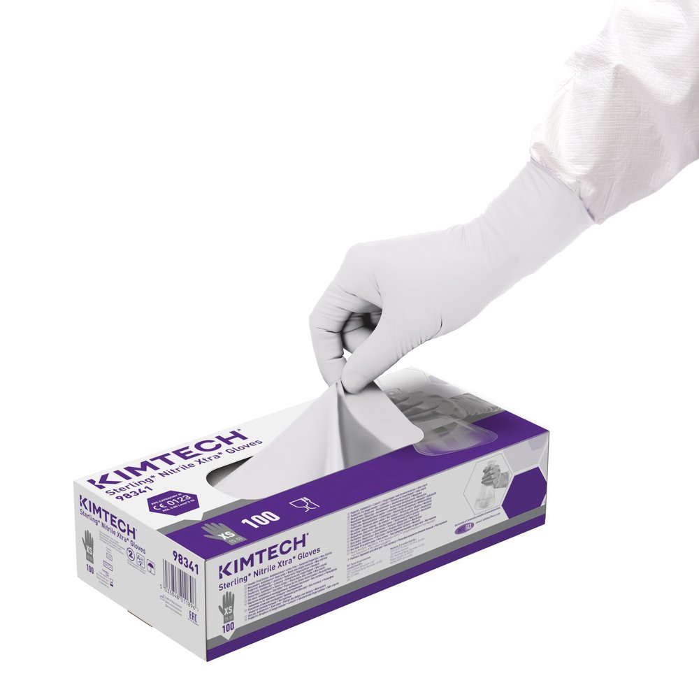 Kimtech™ Sterling™ Nitrile Xtra™ beidseitig tragbare Handschuhe 98341 – Grau, XS, 10x100 (1.000 Handschuhe) - 98341