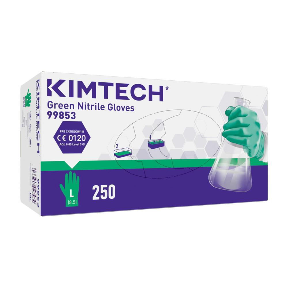 Kimtech™ Green beidseitig tragbare Nitrilhandschuhe 99853 – Grün, L, 6x250 (1.500 Handschuhe) - 99853