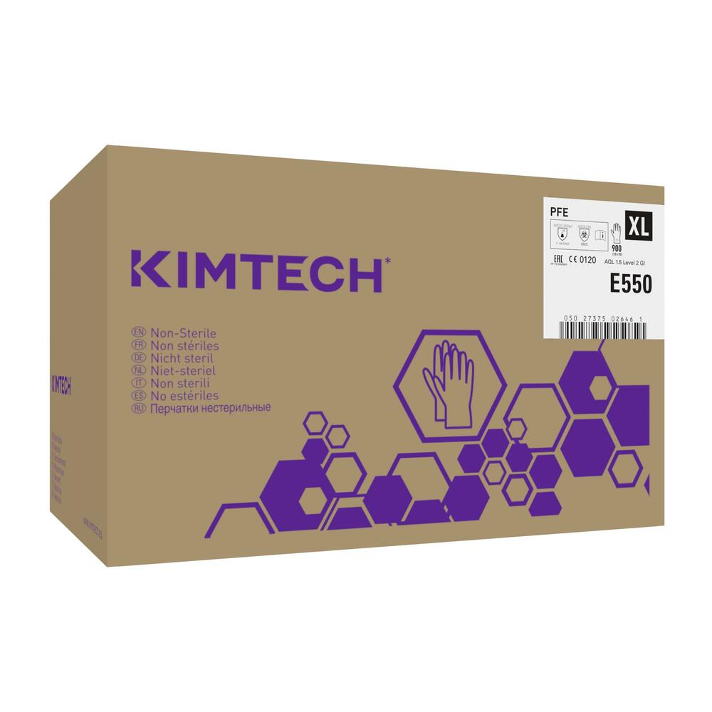 Kimtech™ PFE Latex beidseitig tragbare Handschuhe E550 – Natur, XL, 10x90 (900 Handschuhe) - E550