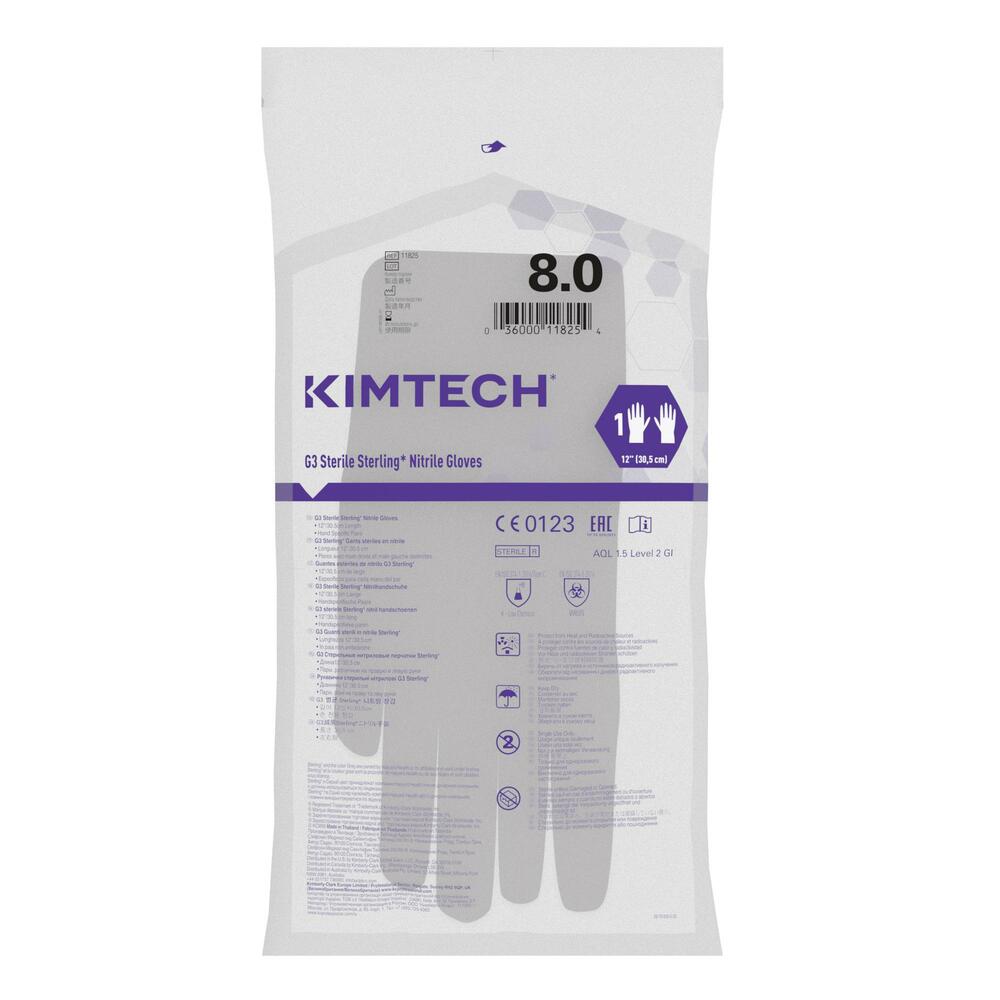 Kimtech™ G3 Sterling™ sterile handspezifische Nitrilhandschuhe 11825 – Grau, 8, 10x30 (300 Handschuhe), Länge: 30,5 cm - 11825