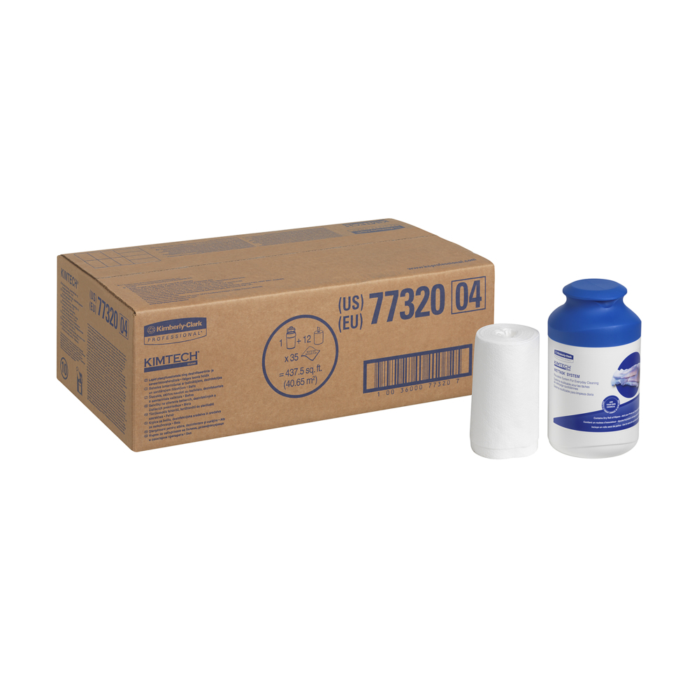 Kimtech® Wettask™ DS Wischtücher 7732 - 35 weiße Tücher pro Spendereimer (Karton enthält 12 Spendereimer) - 7732