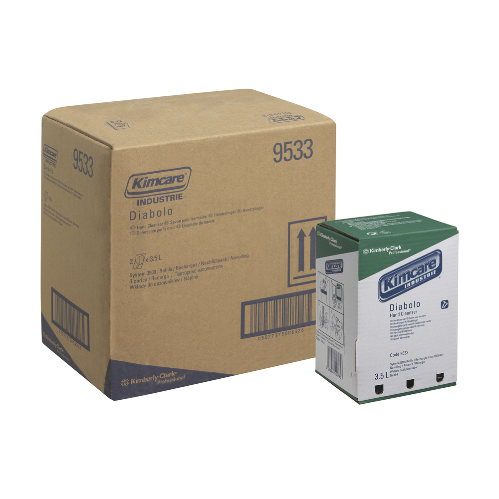 Kimcare™ Industrie Diabolo Handreiniger 9533, orange, 2 x 3, 5 l (7 l gesamt) - 9533