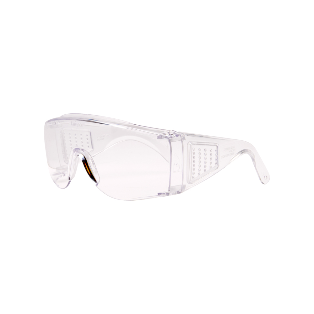 KleenGuard® V10 Unispec II Schutzbrille 25646 – PSA-Schutzbrille – 50 Packungen x einzeln verpackt, klare Gläser, umlaufende Fassung (insgesamt 50)