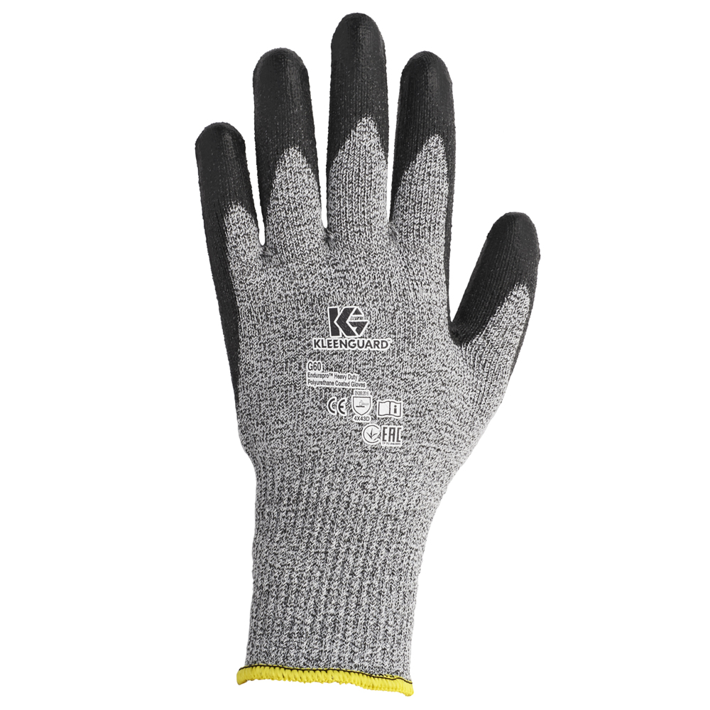 KleenGuard® G60 Endurapro™ polyurethanbeschichtete, robuste Handschuhe 98237 – Grau und Schwarz, 9, 1x12 Paare (insgesamt 24) - 98237