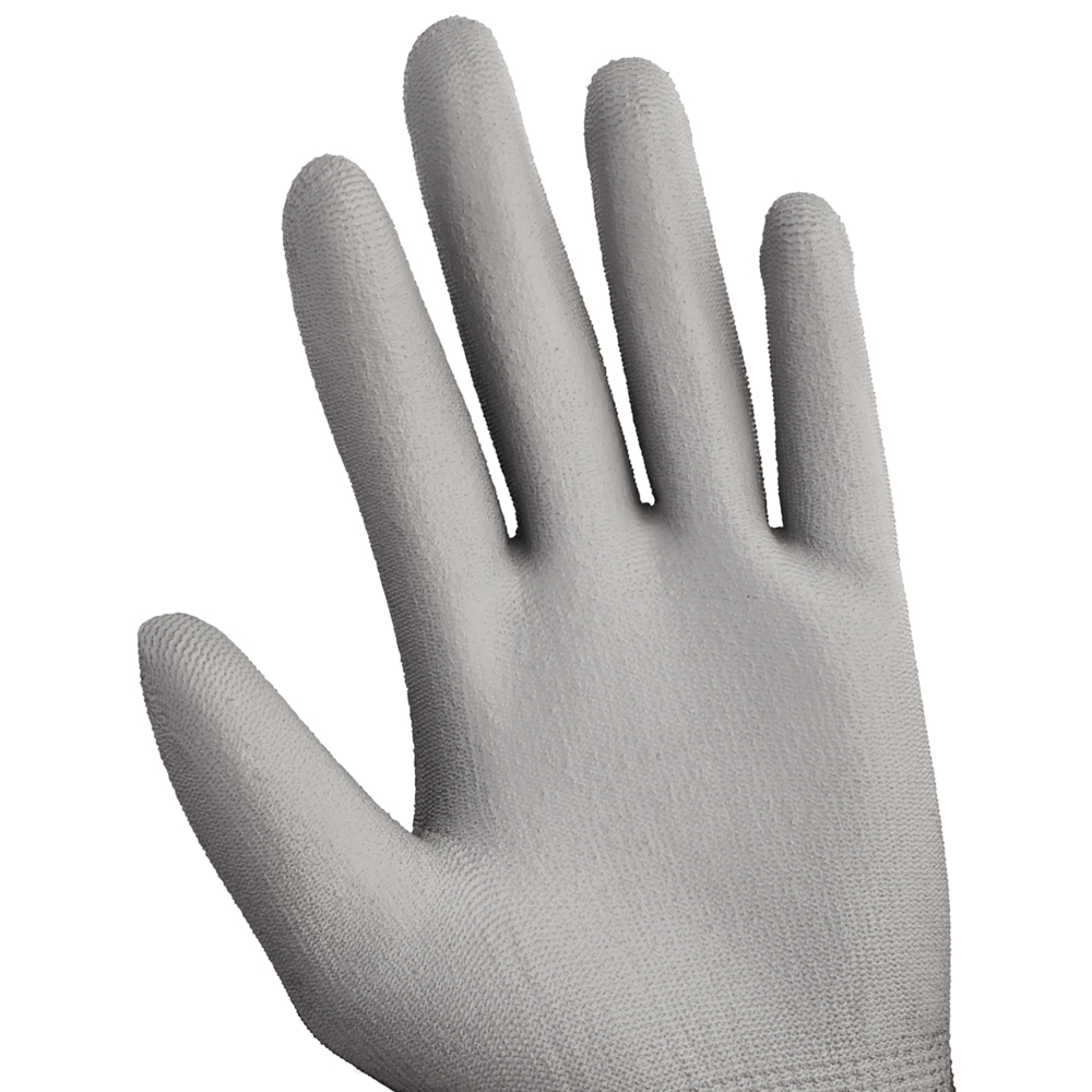 KleenGuard® G40 Polyurethanbeschichtete handspezifische Handschuhe 38730 – Grau, 11, 5x12 Paare (120 Handschuhe) - 38730