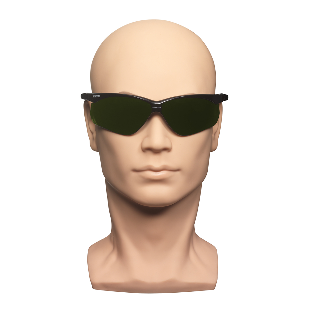 KleenGuard® V30 Nemesis Schutzbrillen mit IR/UV 5-Filter, 25694 – 12 Universalbrillen mit grünen Sichtscheiben pro Packung - 25694