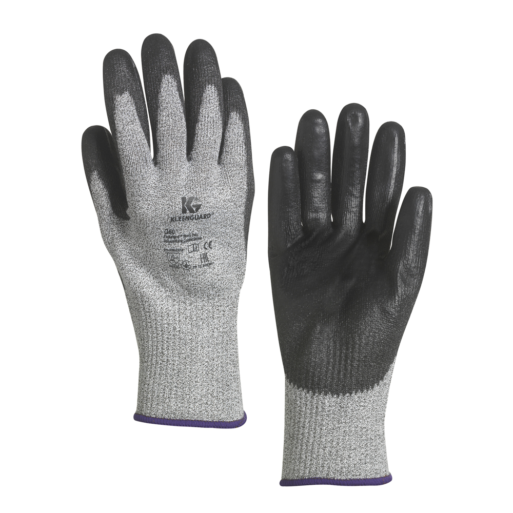 KleenGuard® G60 Endurapro™ polyurethanbeschichtete, robuste Handschuhe 98237 – Grau und Schwarz, 9, 1x12 Paare (insgesamt 24) - 98237