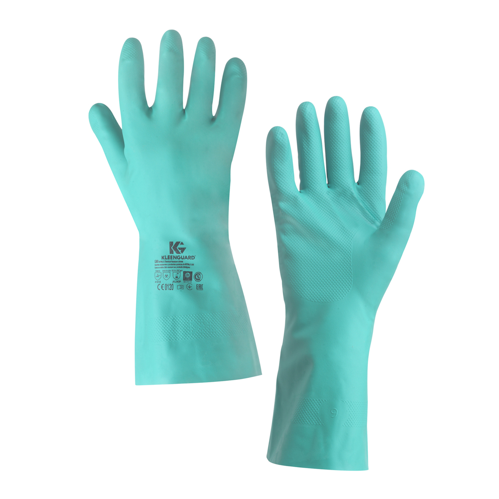 KleenGuard® G80 Chemikalienbeständige handspezifische Handschuhe 94448 – Grün, 10, 5x12 Paare (120 Handschuhe) - 94448