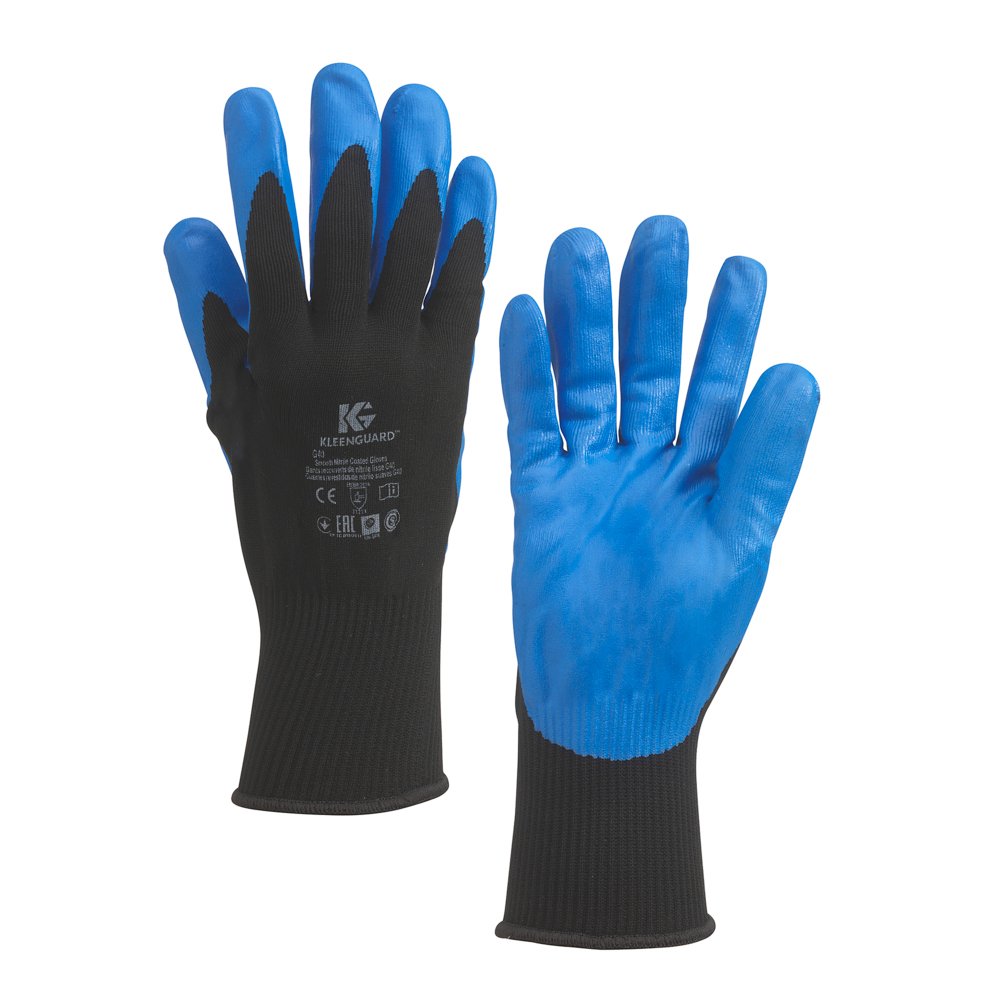 KleenGuard® G40 glatte, handspezifische Nitrilhandschuhe 13836 – Blau, 10, 5x12 Paare (120 Handschuhe) - 13836