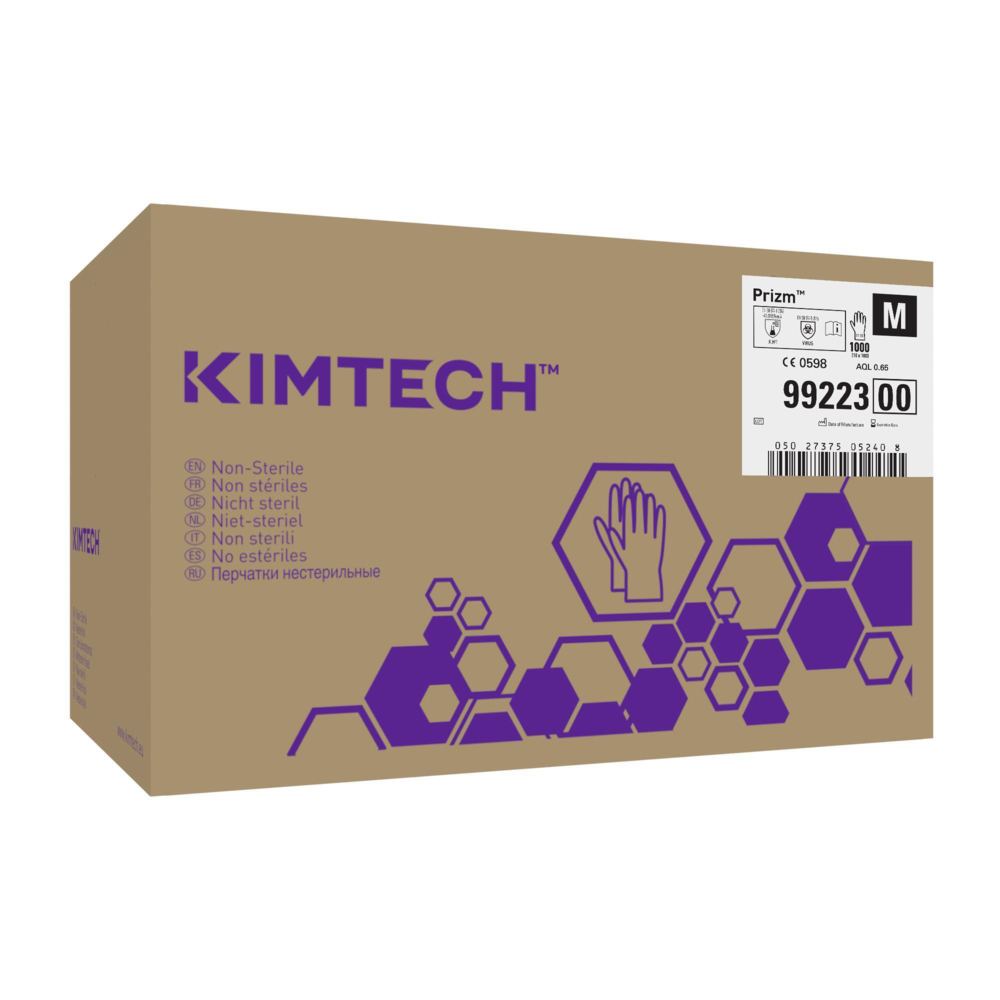 Kimtech™ Prizm™ mehrschichtige Neopren-Nitrilhandschuhe - 24 cm, beidhändig tragbar 99223 - dunkel violett / dunkel magenta / M – 10 Boxen x 100 Einmalhandschuhe (1.000 Handschuhe) - 99223