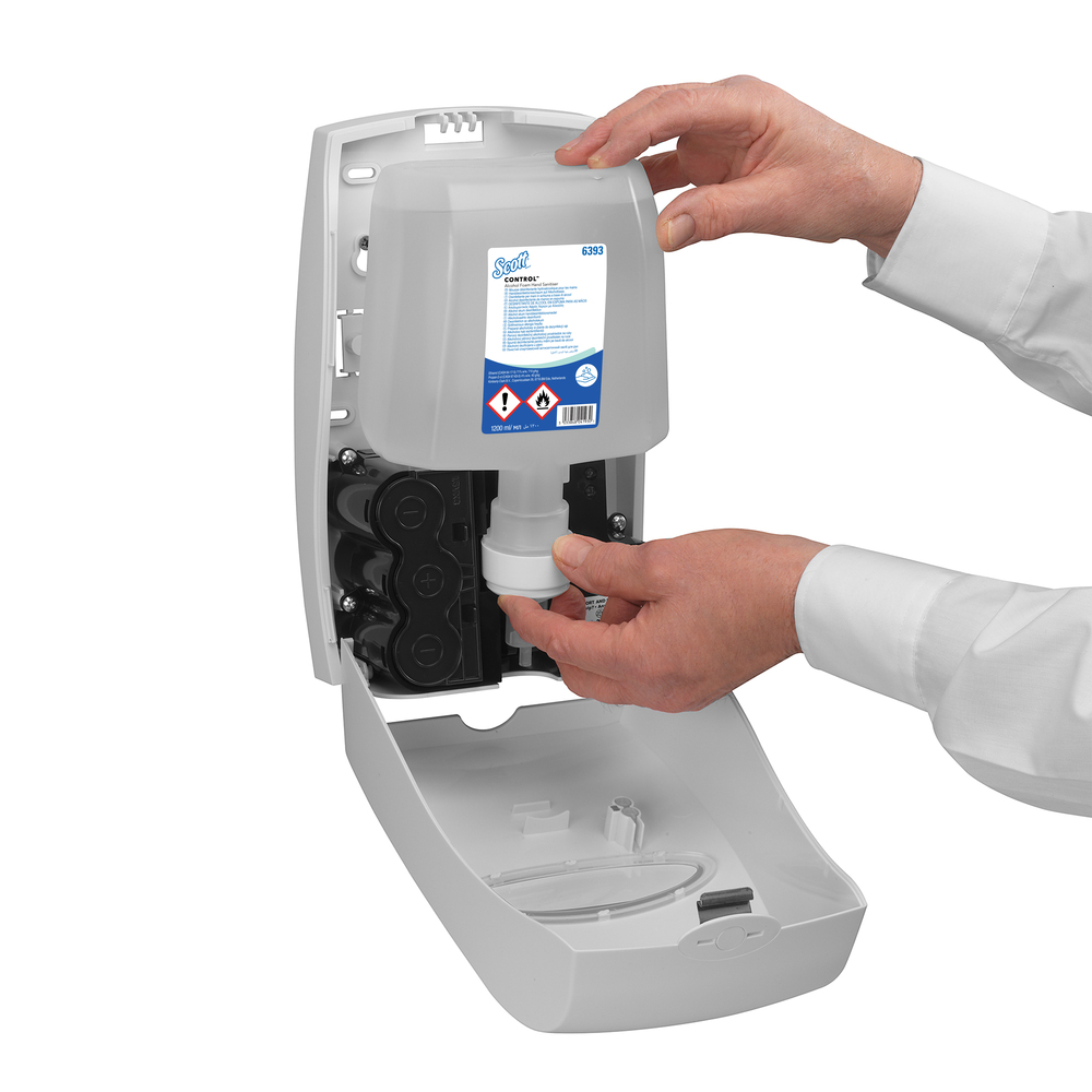 Scott® Control™ Handdesinfektionsschaum auf Alkoholbasis 6393 – 4 x 1,2 Liter Handdesinfektionsmittel, Nachfüllpackung (4,8 Liter gesamt) - 6393