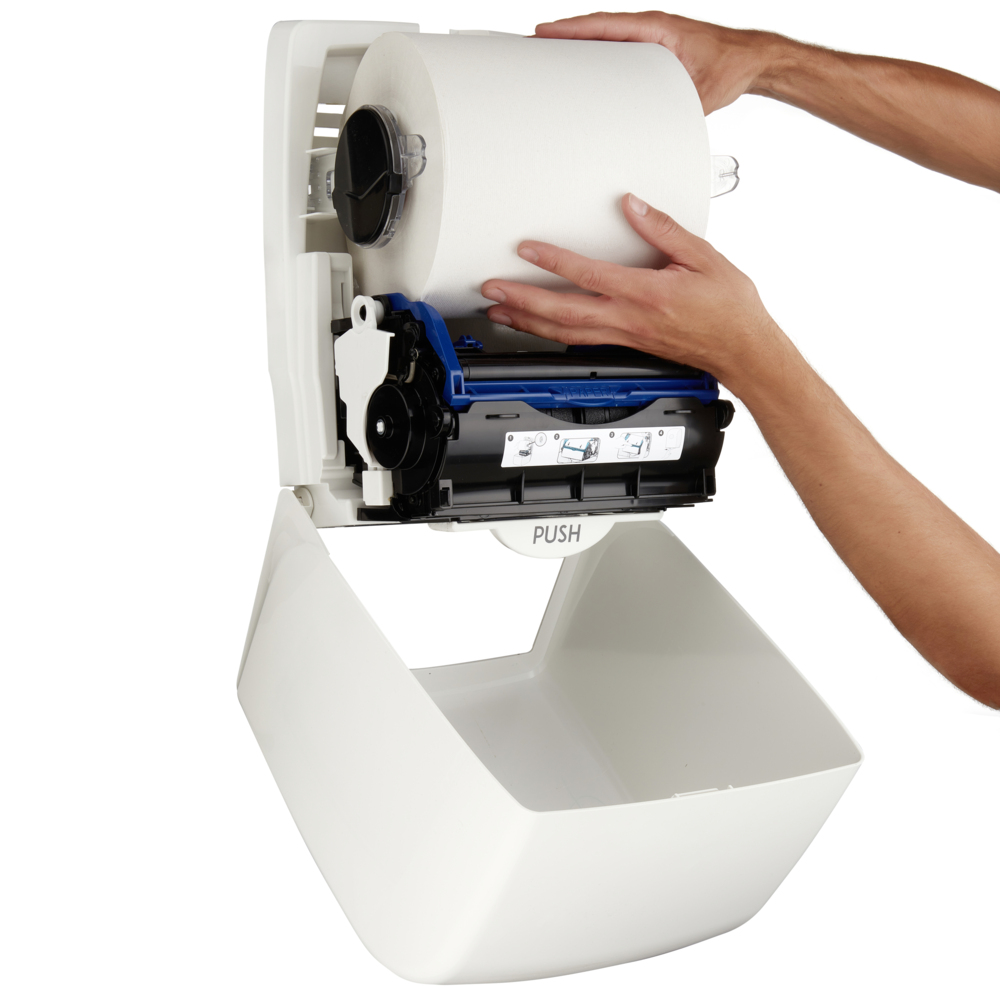 Scott® Control™ Papierhandtücher in Rollen 6699 – 2-lagige Einmal-Papierhandtücher – 6 Papierhandtuchrollen x 200 m Papierhandtücher, weiß (insges. 1.200 m) - 6699