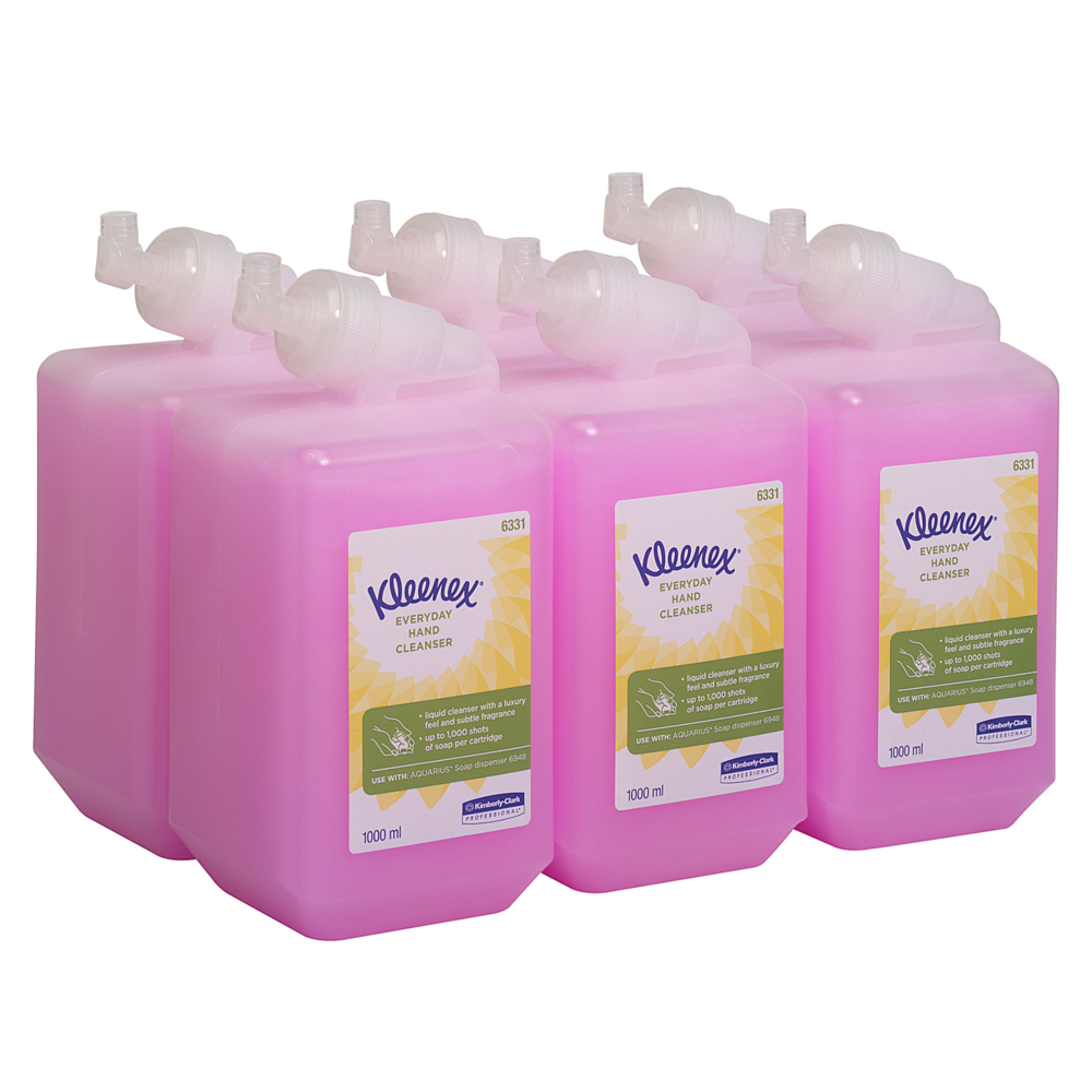 Kleenex® Seife 6331 - Handreiniger für die tägliche Verwendung, rosa, 6 x 1 L - 6331