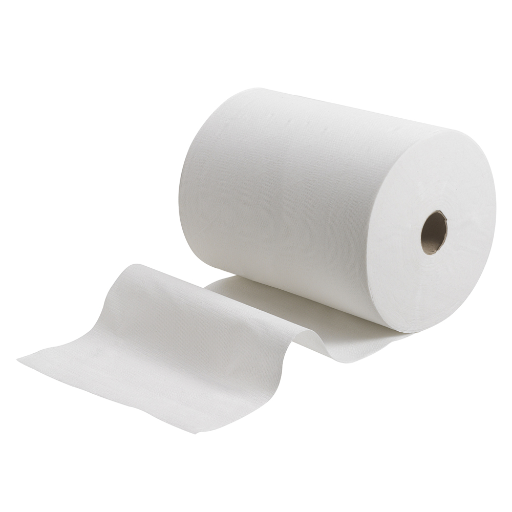 Scott® gerollte Papierhandtücher Slimroll™ 6657 - Handtücher für Spender - 6 x 165 m lange Papierhandtuchrollen - weiß, 1-lagig - 6657