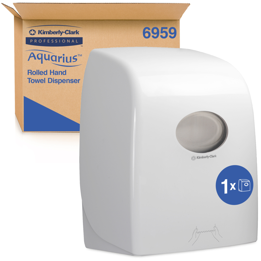 Aquarius™ Handtuch-Spender 6959 - Papierhandtuch-Spender - weißer Rollenhandtuchspender - 6959