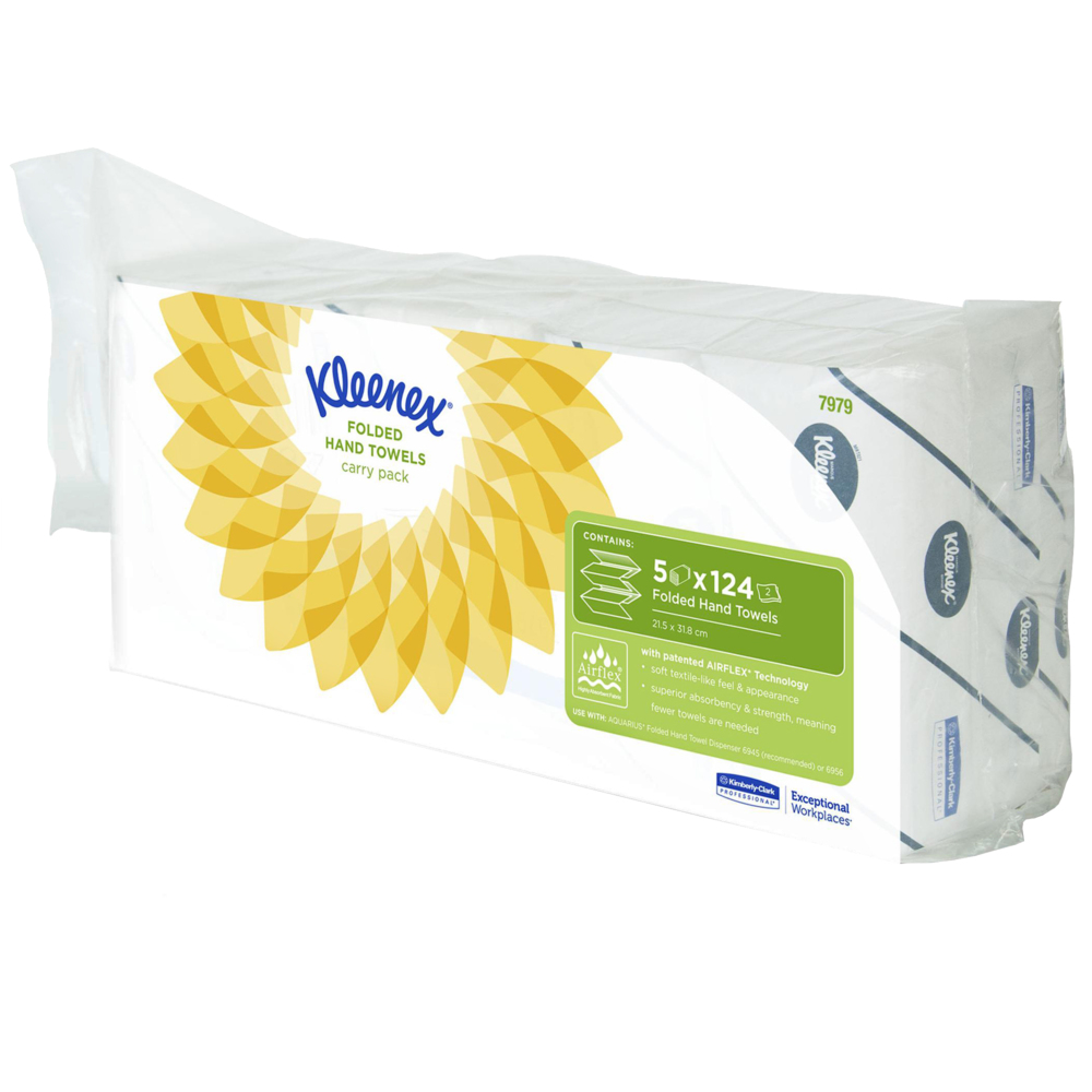 Kleenex® Ultra™ Papierhandtücher 7979 – 30 Papiertücher für Spender Packungen x 124 Falthandtücher, weiß 2-lagig - 7979