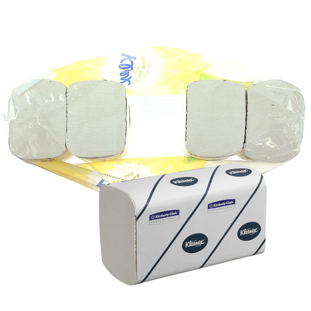 Kleenex® Ultra™ Papierhandtücher 7979 – 30 Papiertücher für Spender Packungen x 124 Falthandtücher, weiß 2-lagig - 7979