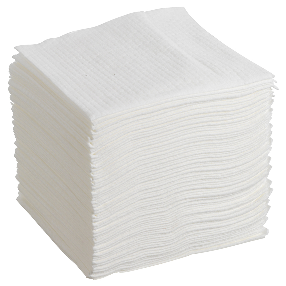 WypAll® X70 Reinigungstücher 8387 – 12 Packungen mit je 76 viertelgefalteten, weißen, 1-lagigen Tüchern - 8387
