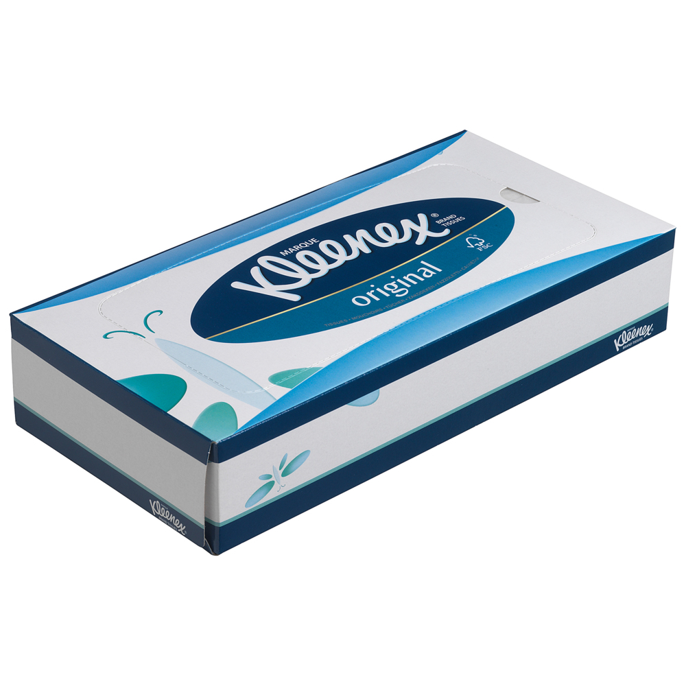 Kleenex® Kosmetiktücher 8824 –  Kleenex Box - 12x72 (864 Papiertaschentücher) Weiß, 3-lagig - 8824