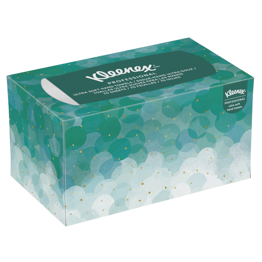 Kleenex® Papierhandtücher 1126 - 18 Kleenex Boxen x 70 Ultra Soft Pop-Up Falthandtücher - weiß, 1-lagig - 1126