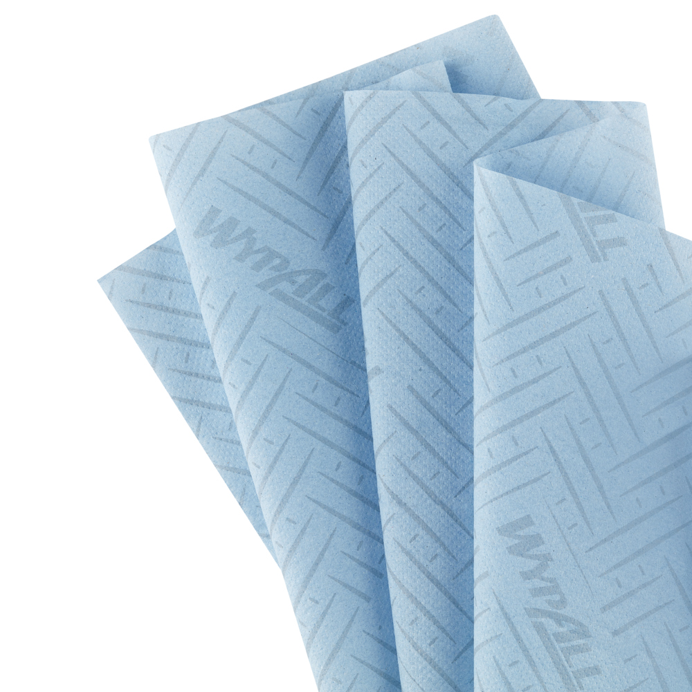 WypAll® L10 Papier-Reinigungstücher für Service u. Einzelhandel 6220 – 1-lagige blaue Rolle mit Zentralentnahme – 6 Rollen mit Zentralentnahme x 280 Papier-Wischtücher (insges. 1.680) - 6220