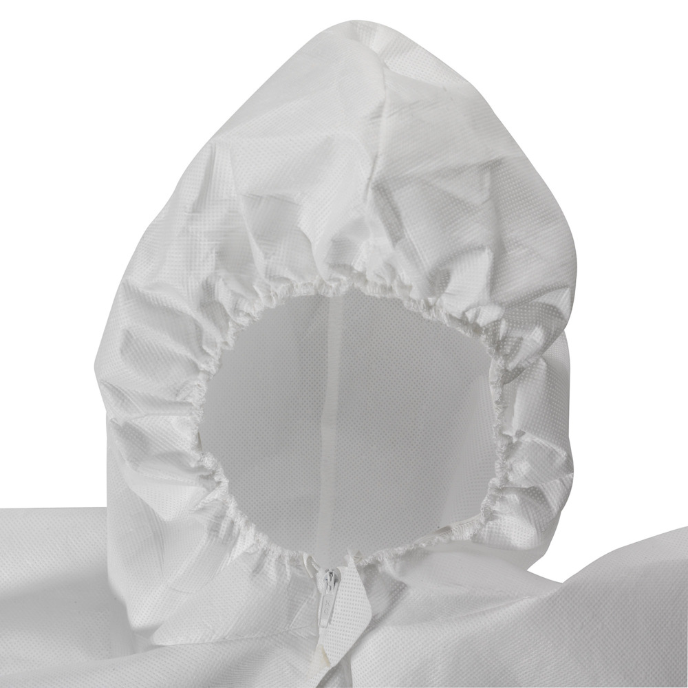 KleenGuard® A50 atmungsaktive, spritzdichte und partikeldichte Jacke mit Haube 99470 – weiß, 2XL, 1x15 (insgesamt 15 Stück) - 99470