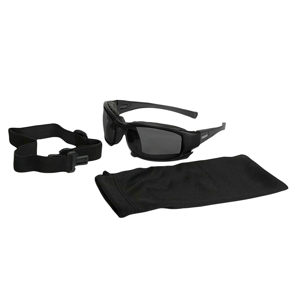 KleenGuard® V50 Calico Schutzbrillen mit Antibeschlag-Beschichtung, 25675 – 12 Schutzbrillen mit grauen Sichtscheiben pro Packung, Universalgläser - 25675