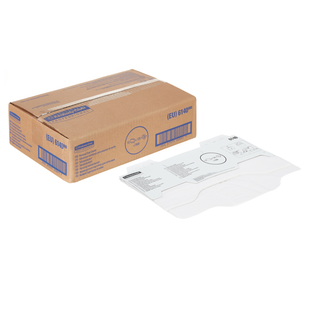 Kimberly-Clark Professional™ Toilettensitzauflagen 6140 – Weiß. 12x125 (1.500 Auflagen) - 6140