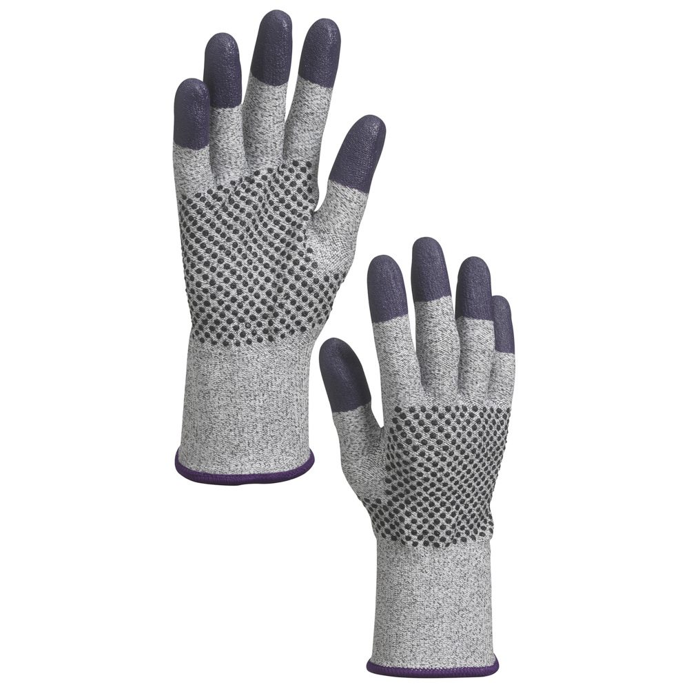KleenGuard® G60 Endurapro™ Dual Grip™ violette Nitrilhandschuhe 97432 Grau und Violett, 9, 1x12 (12 Handschuhe) - 97432